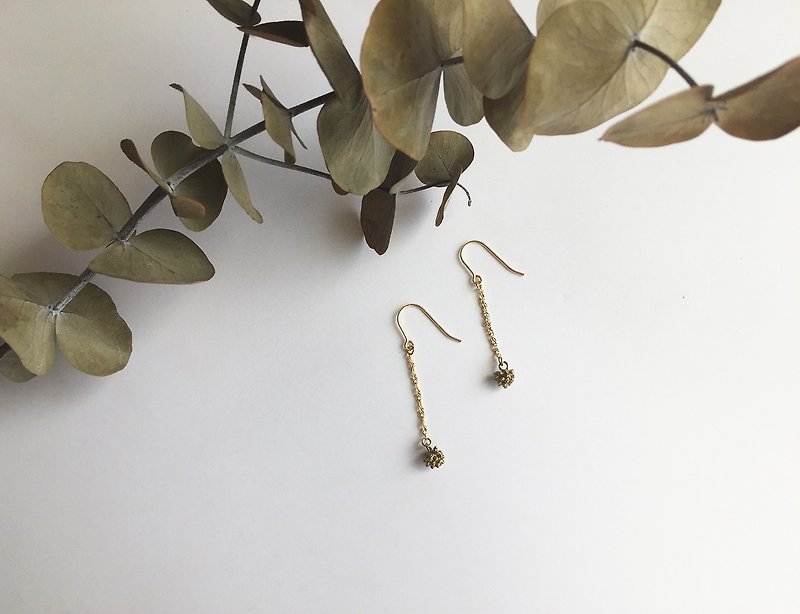 | YANGYANG | Little Botanic Garden: earrings - Earrings & Clip-ons - Other Metals Gold