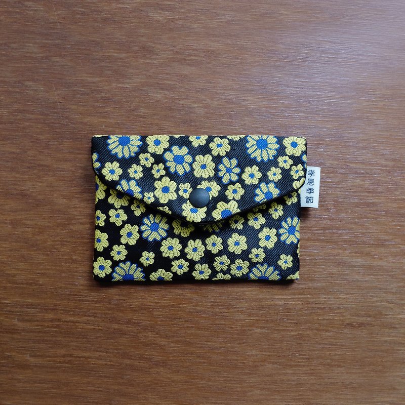 Flower Letter Card Wallet (Yellow Marigold) - Card Holders & Cases - Polyester Yellow
