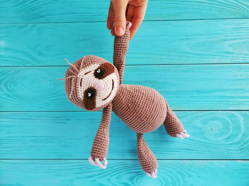 Sloth toy, sloth plush, gift for toddler, sloth decor - 寶寶/兒童玩具/玩偶 - 其他材質 