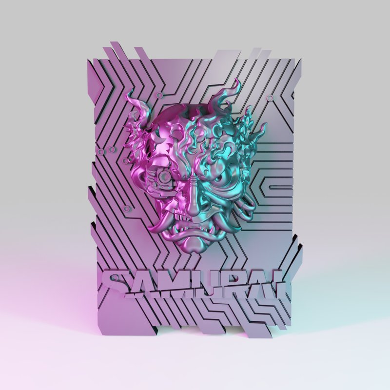 3D模型STL CNC Router文件 3dprintable Cyberpunk Samurai - 其他數位設計 - 其他材質 
