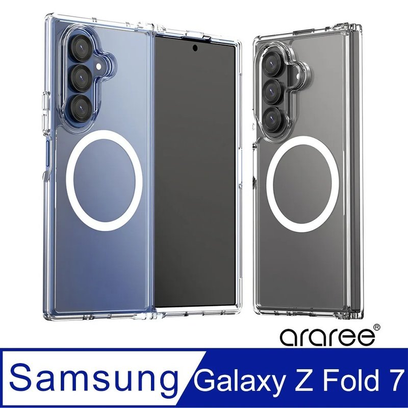 Araree Samsung Galaxy Z Fold 7 DUPLE M 磁吸Magsafe透明保護殼 - 手機殼/手機套 - 其他材質 
