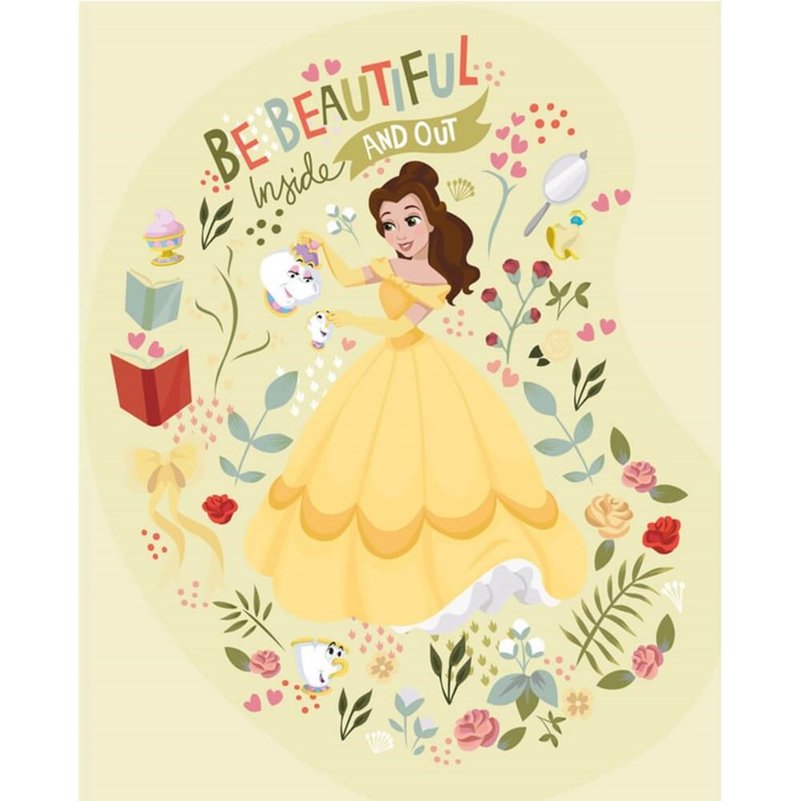 【Disney】Beauty and the Beast Belle 20*25cm frameless painting - โปสเตอร์ - วัสดุอื่นๆ สีเหลือง