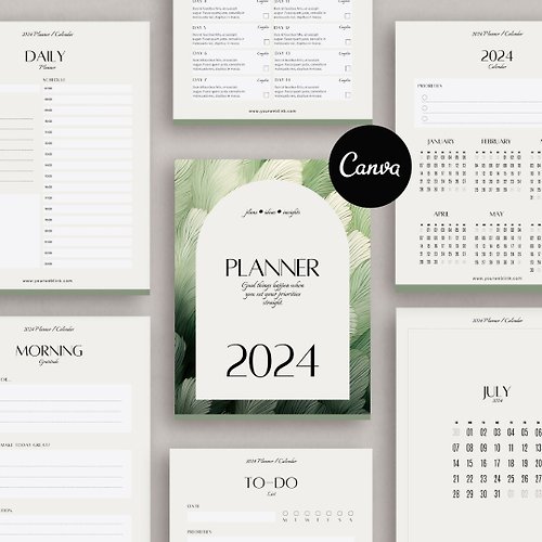 314Designs Customizable Planner 2024 template, Editable 2024 Monthly calendar template, Can
