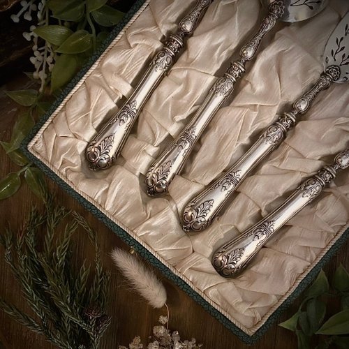 フランス ルイ16世様式*純銀製ボックス*アンティーク アフタヌーン