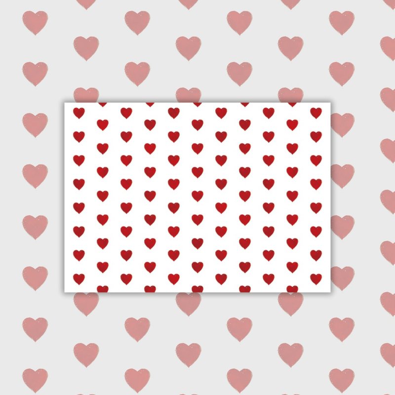 A4. Simple Heart Pattern Tracing Paper - 卡片/明信片 - 紙 