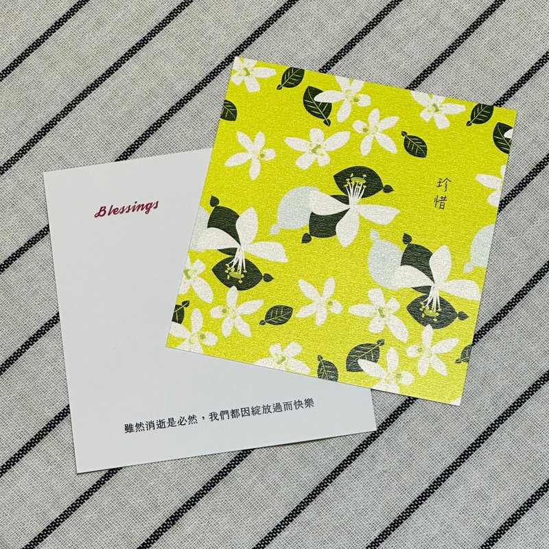 [Blessing Card] Pomelo flower. cherish - Cards & Postcards - Paper 