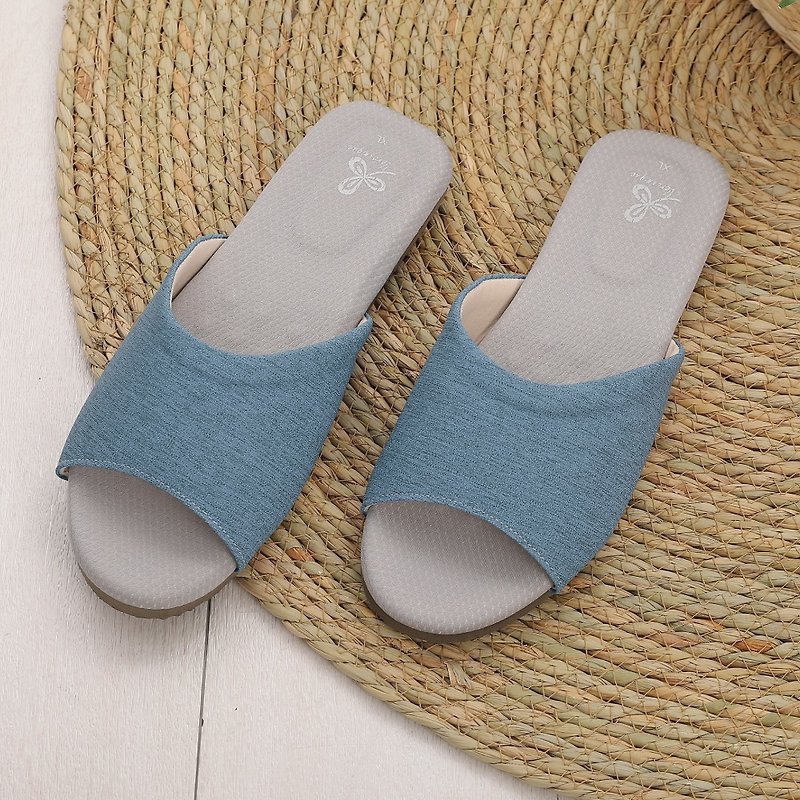 【Veronica】High-quality graphene indoor slippers with thermal storage and constant temperature-blue - รองเท้าแตะในบ้าน - วัสดุอื่นๆ สีน้ำเงิน