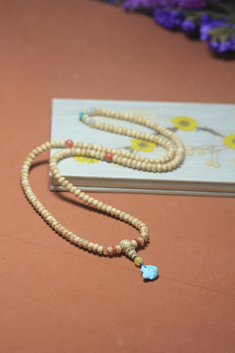 [Star Moon Bodhi Bracelet] Bodhi Bracelet 6mm Buddhist Beads Bracelet Men and Women's Accessories Rosary Finely Selected Option Chain - Bracelets - Wood Yellow