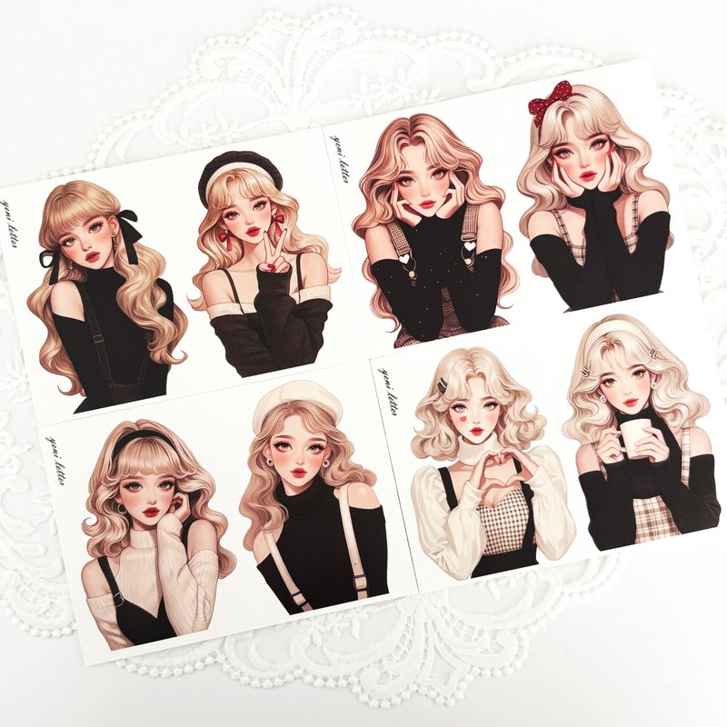 Cutie girl paper - 便條紙/便利貼 - 紙 多色