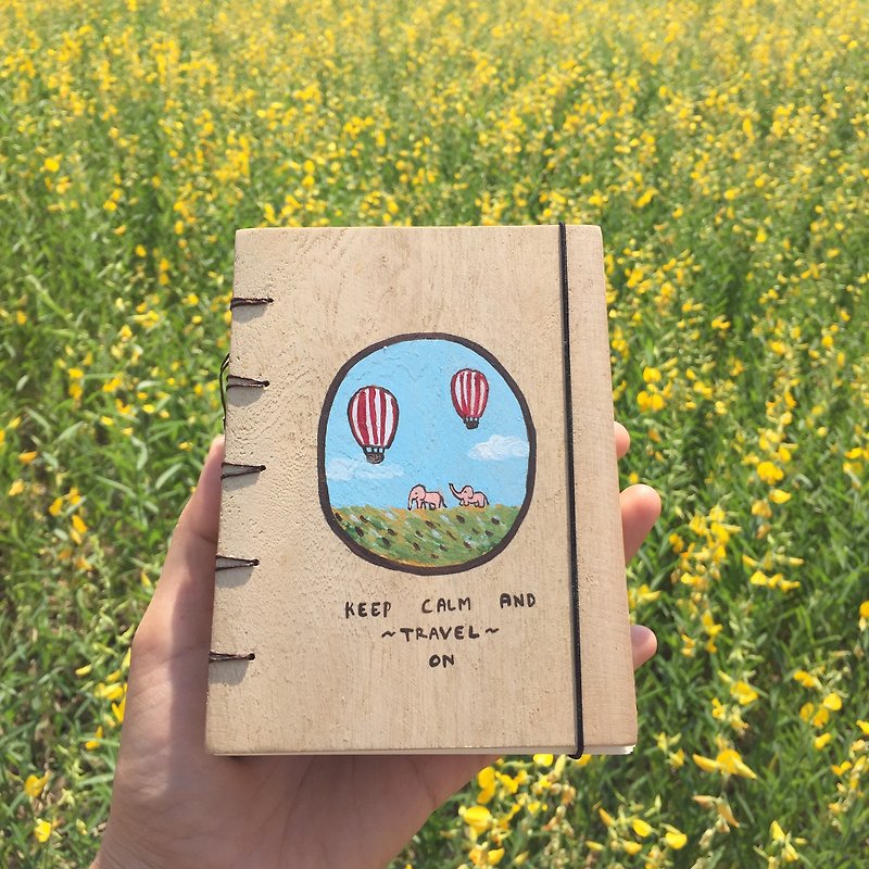 Woodnotebook notebook handmadenotebook diary - 筆記簿/手帳 - 木頭 黃色