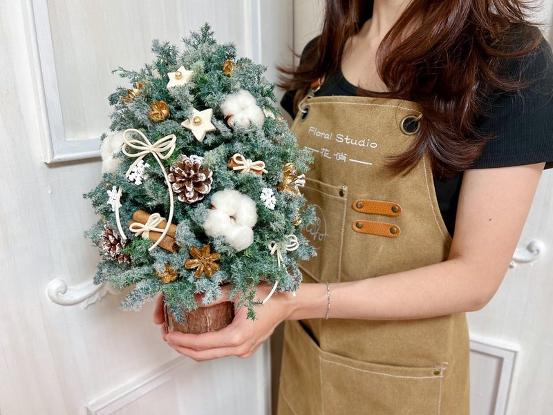 【訂製商品】聖誕節限定_永生雪松聖誕樹 - 乾燥花/永生花 - 植物．花 綠色
