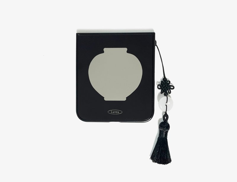 Moon Jar mirror bumpur case / phone strap- Korean traditional ornaments - 手機殼/手機套 - 塑膠 黑色
