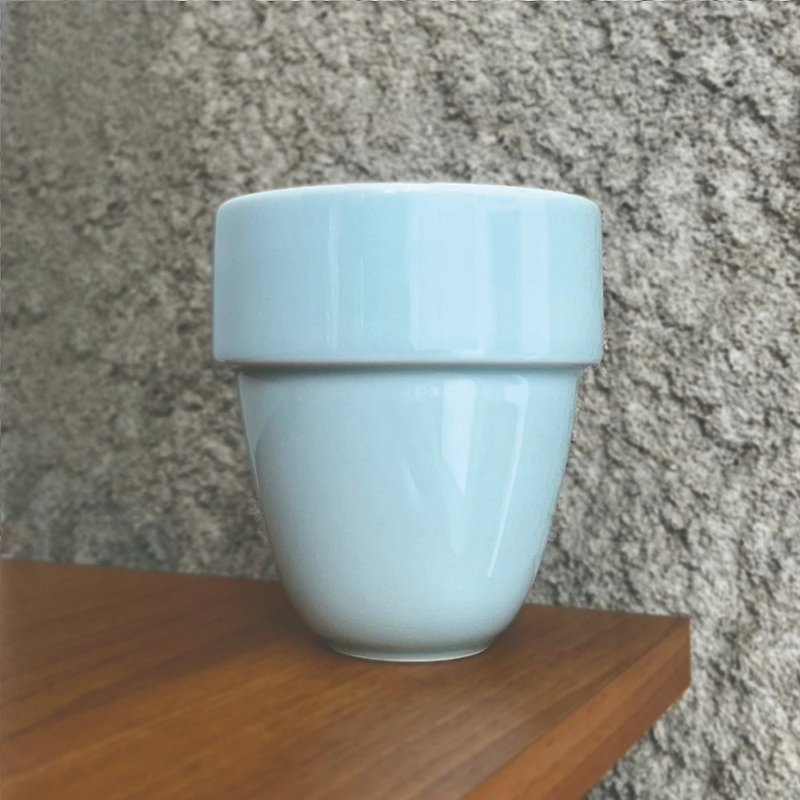 Cores 有田燒雙層馬克杯 | 青白色 日本製 - 咖啡杯 - 瓷 白色