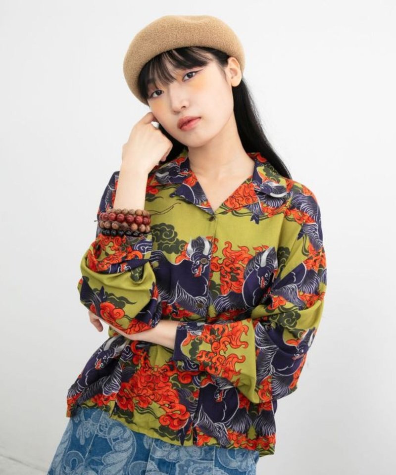 【Popular Pre-order】Tibetan Border Women's Patterned Shirt (3 Colors) IAC-6162 - Women's Shirts - Cotton & Hemp 