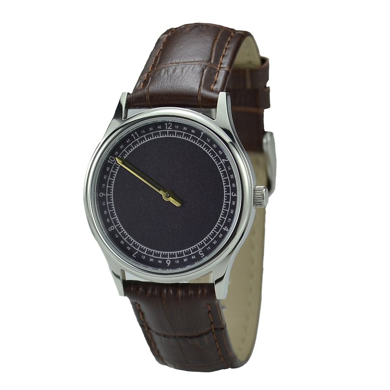 Slow Time Watch Gold Hands - Unisex design - Free Shiping - นาฬิกาผู้ชาย - โลหะ สีน้ำเงิน