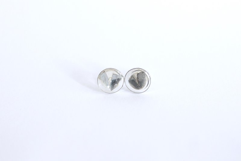 CRYSTALLIZATION-HEART EARRINGS earrings - Earrings & Clip-ons - Other Metals Gray
