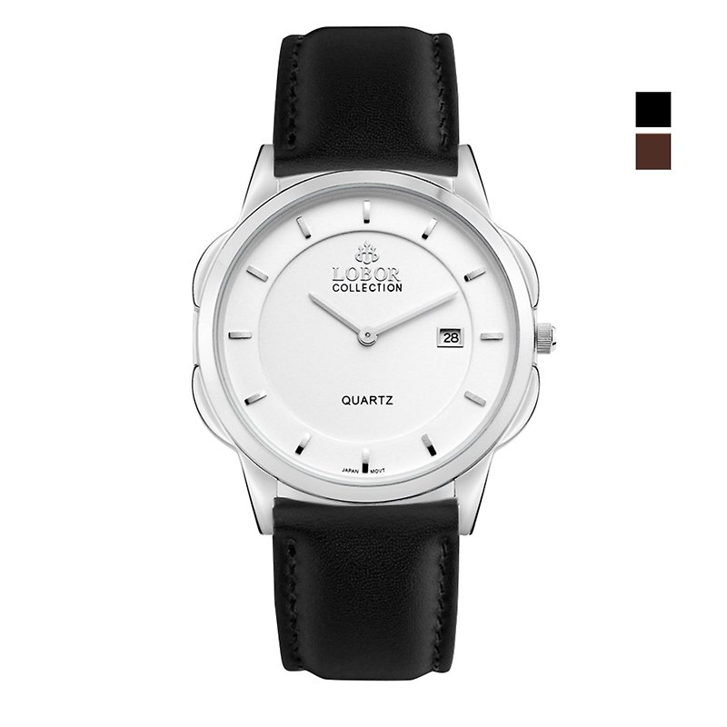 Classy Northcote 39mm Japanese movement stainless steel polished LOBOR - Women's Watches - Genuine Leather Silver