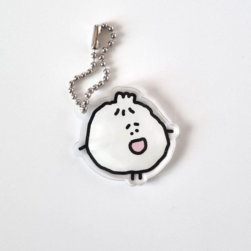 Yum-Yum Acrylic keyring - Big dumpling - 鑰匙圈/鑰匙包 - 壓克力 粉紅色