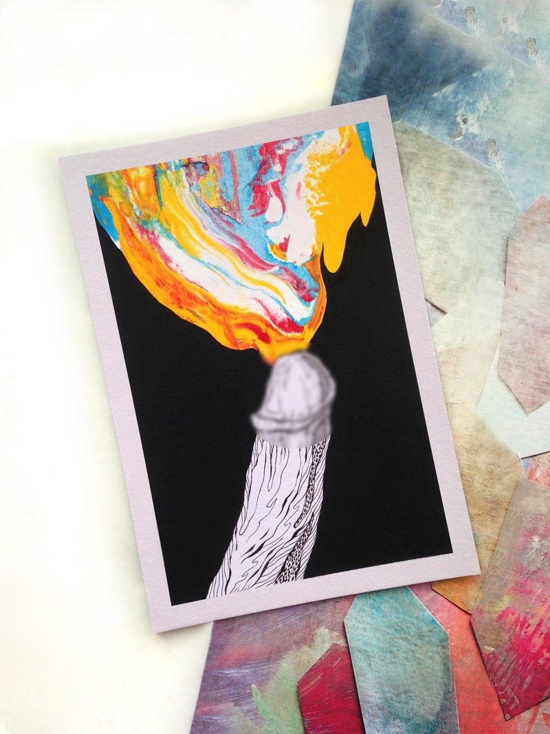 The nude body drawing. Abstract drawing. Nude abstract painting. Nude body art. - โปสเตอร์ - กระดาษ หลากหลายสี