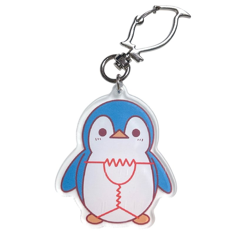 アクリルキーホルダー　ペンギンダイアグラム - 鑰匙圈/鑰匙包 - 壓克力 藍色