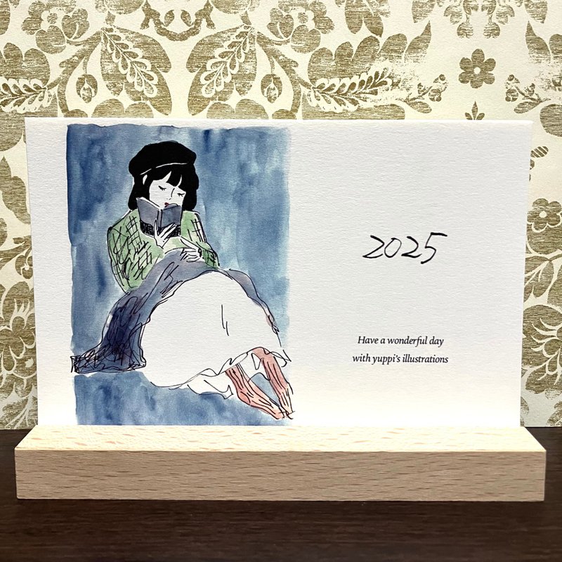 2025 Yuppi Calendar Retro Illustration Kimono Illustration - ปฏิทิน - กระดาษ 