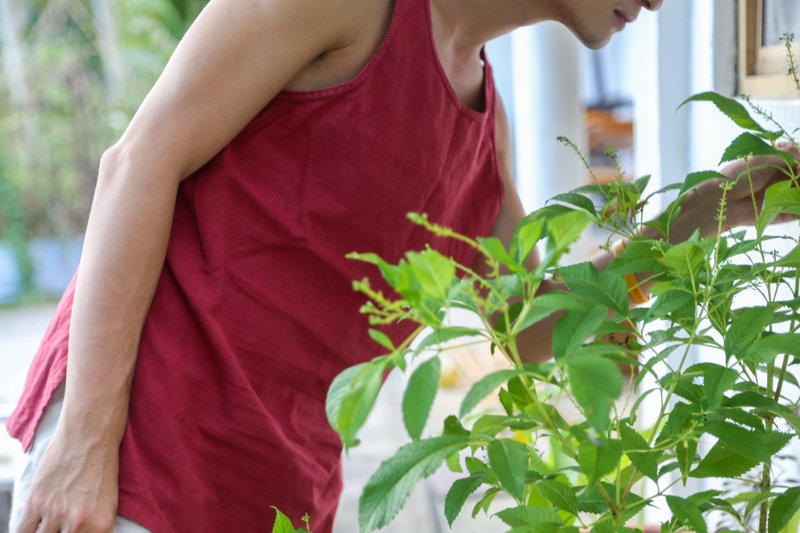 Taiwan handmade Linen and linen vest M - Women's Vests - Cotton & Hemp 