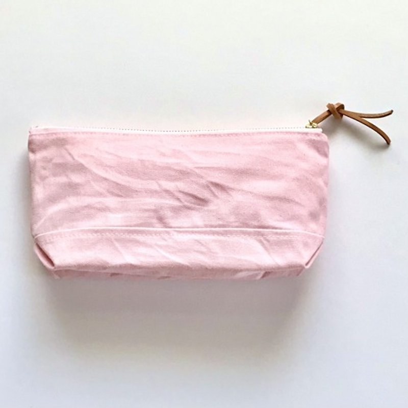 ポーチ 珊瑚 - 化妝袋/收納袋 - 棉．麻 粉紅色