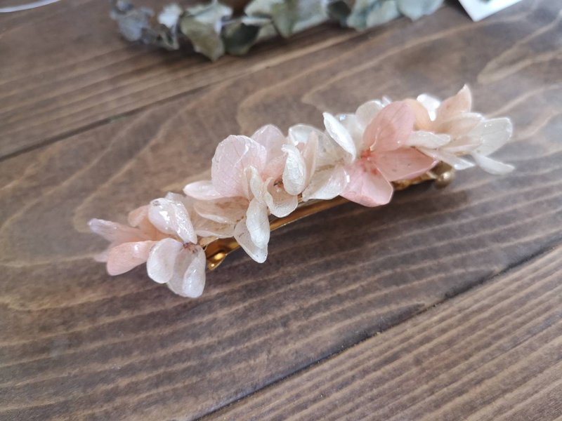 Valletta / Hair ornament / pink beige / Flower field frills - เครื่องประดับผม - พืช/ดอกไม้ สึชมพู