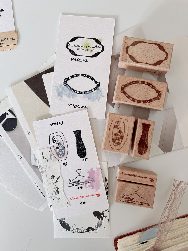 Vases系列印章_單顆/套組 - 印章/印台 - 木頭 咖啡色