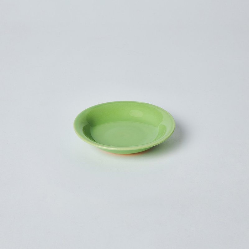 KOGA 許家陶器品 陶質圓形醬碟 (丹青) - 碟子/醬料碟/醬油碟 - 陶 綠色