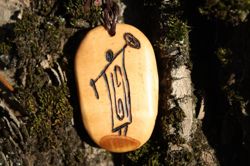 Spiritual growth harmony balance integrity Talisman Amulet Pagan Shaman - 項鍊 - 木頭 