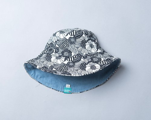 MarMarBarBar手作童衣 帽圍可調塑型-花3 漁夫帽 防曬 寶寶 童裝 禮物 帽子露營 登山