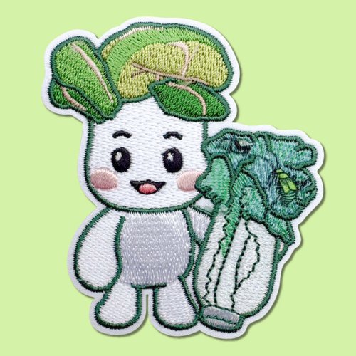 故宮精品 小翠和翠玉白菜刺繡磁鐵