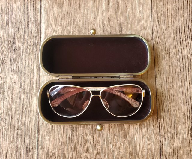 Oracle glasses case pen case gold case hard shell glasses case