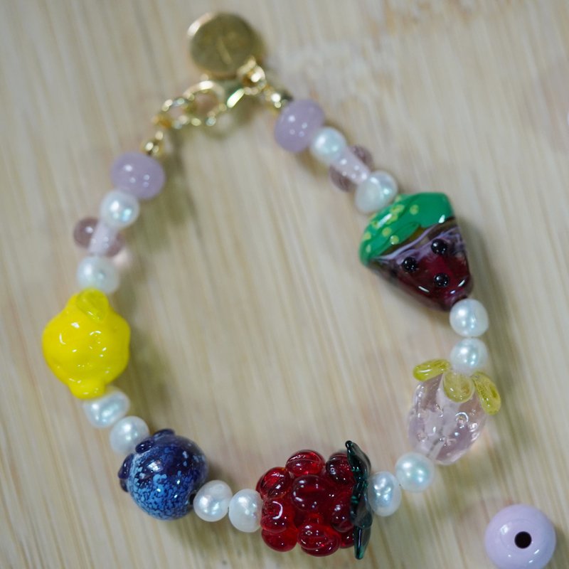 Mixed fruits bracelet - 手鍊/手環 - 純銀 多色