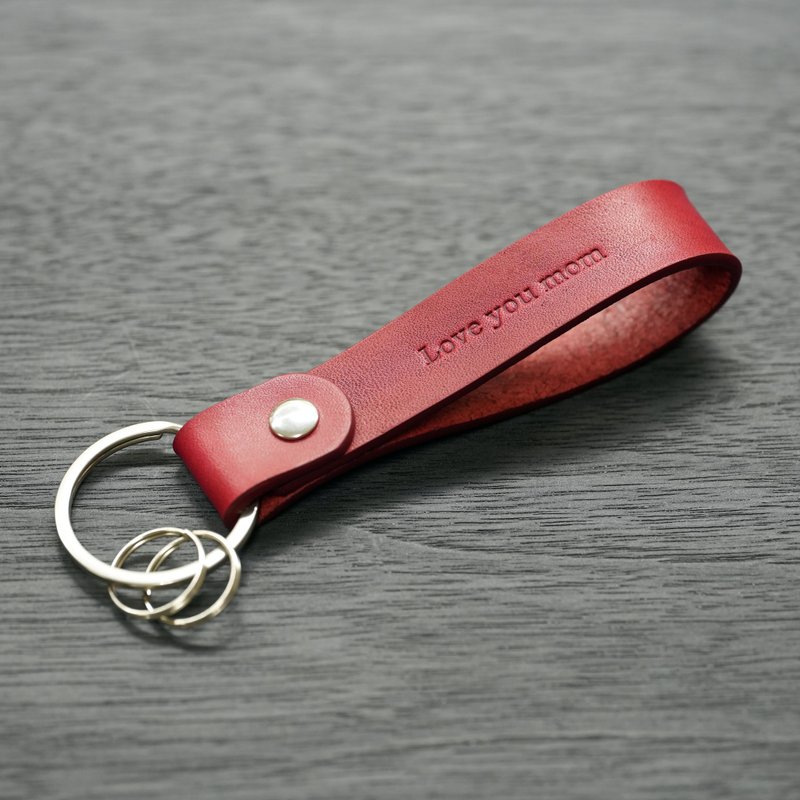 [NS Handmade Leather Goods] Leather Key Ring / Mother's Day Birthday Graduation Gift - Keychains - Genuine Leather 