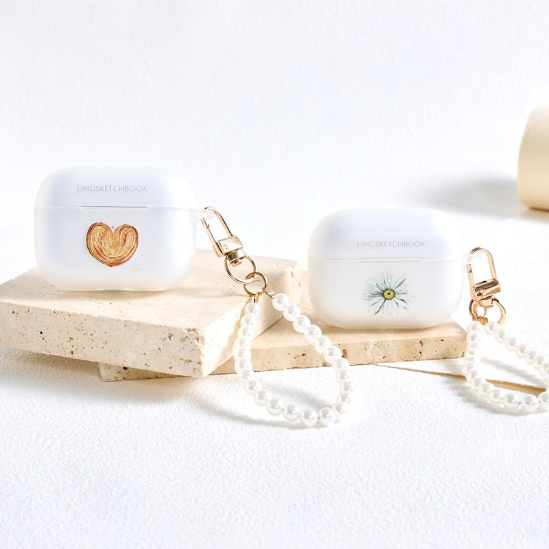 LINGSKETCHBOOK雛菊迷霧系列AirPods保護套 - AirPods/耳機保護套 - 塑膠 多色