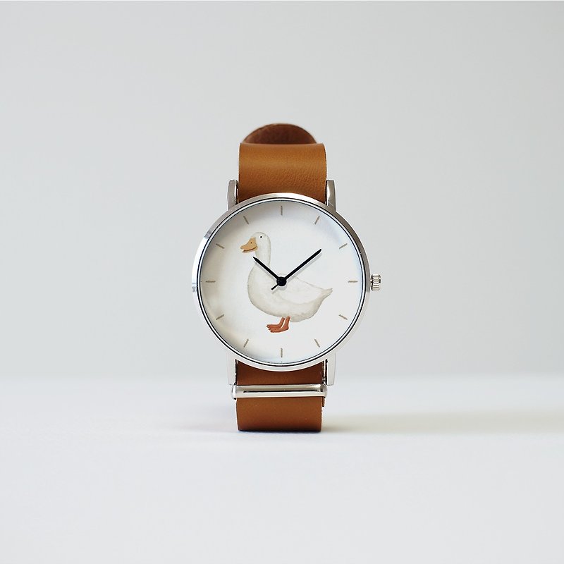 アヒルの腕時計 - 女錶 - 其他金屬 白色
