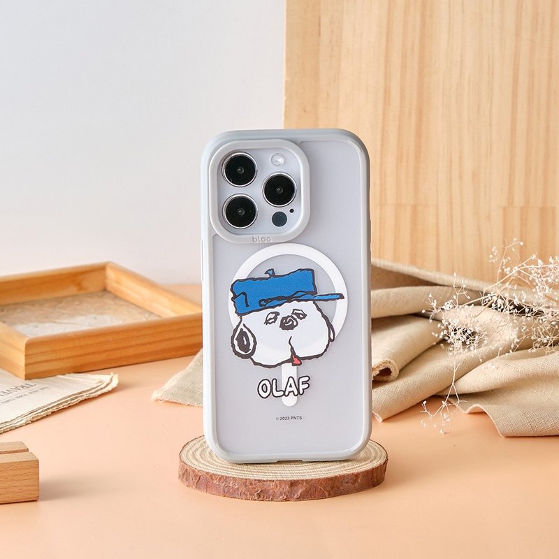 SNOOPY史努比大頭歐拉夫極光霧透MagSafe iPhone手機殼 - 手機殼/手機套 - 塑膠 多色