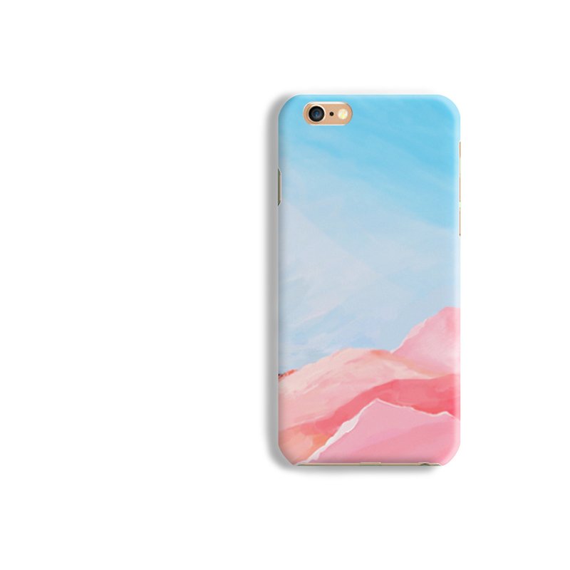 粉紅色山脈 磨砂手機殼硬殼iphone XS + 8 Plus Galaxy S9 note 8 - 手機殼/手機套 - 塑膠 白色