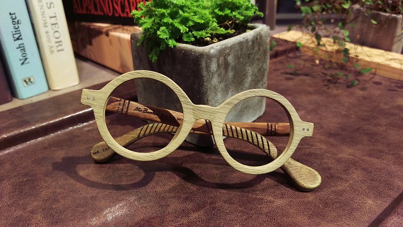 Taiwan handmade glasses [MB] Hsu action series exclusive touch technology Aesthetics artwork - กรอบแว่นตา - ไม้ไผ่ สีกากี