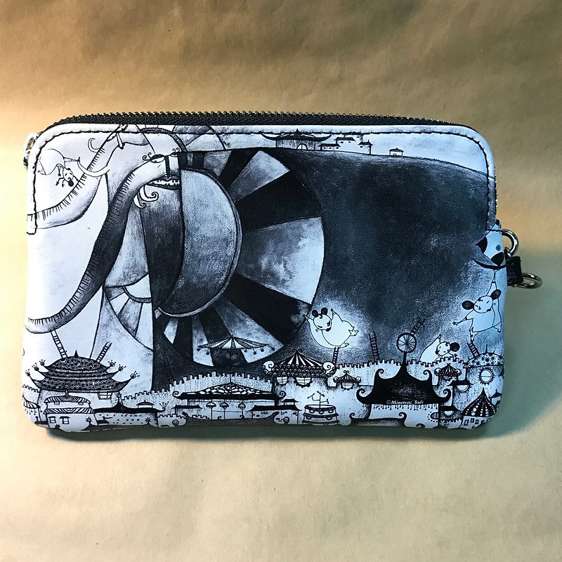 Orient Bliss City-Cowhide Clutch (Minerva X Sutifen) - Clutch Bags - Genuine Leather Gray