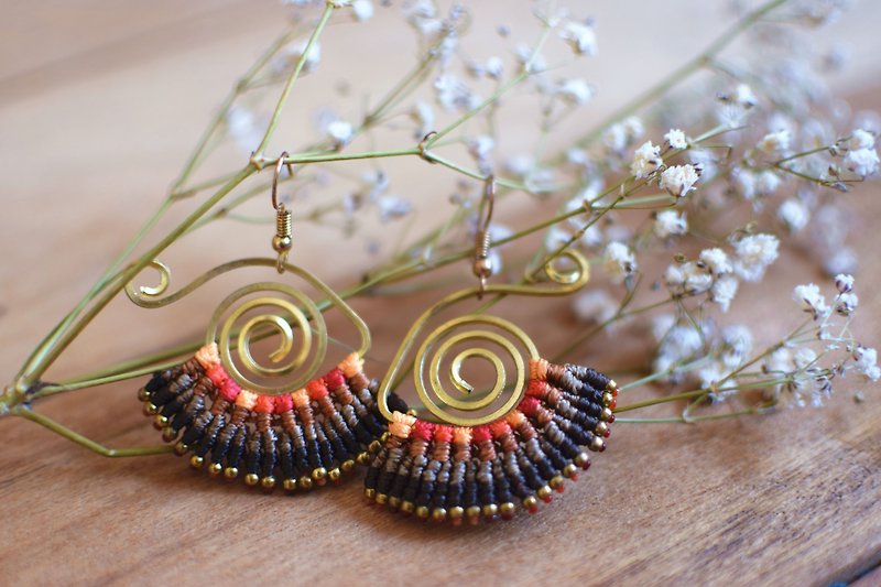 Colombian Ethnic/Metallic Braided Earrings - Earrings & Clip-ons - Other Metals 