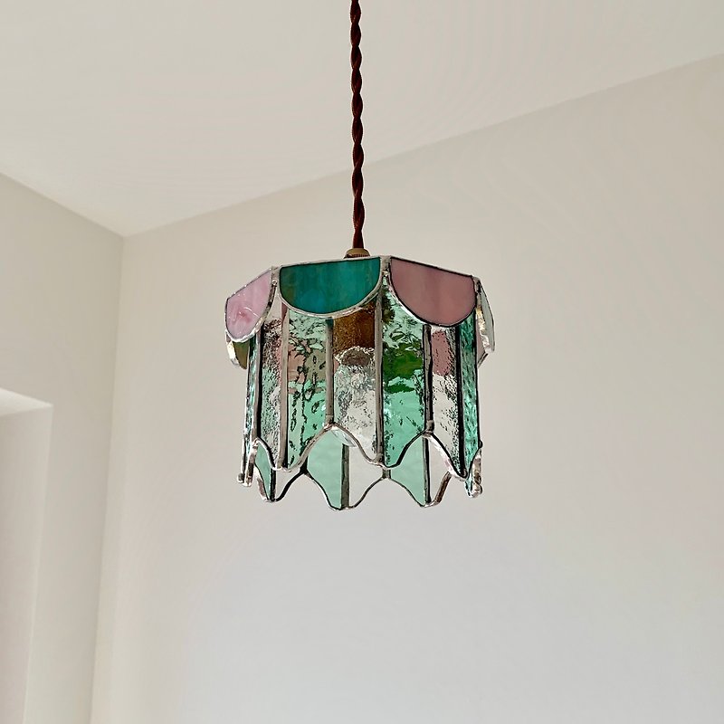 Dreaming Knight Pink & Turquoise Green Glass Bay View - Lighting - Glass Pink