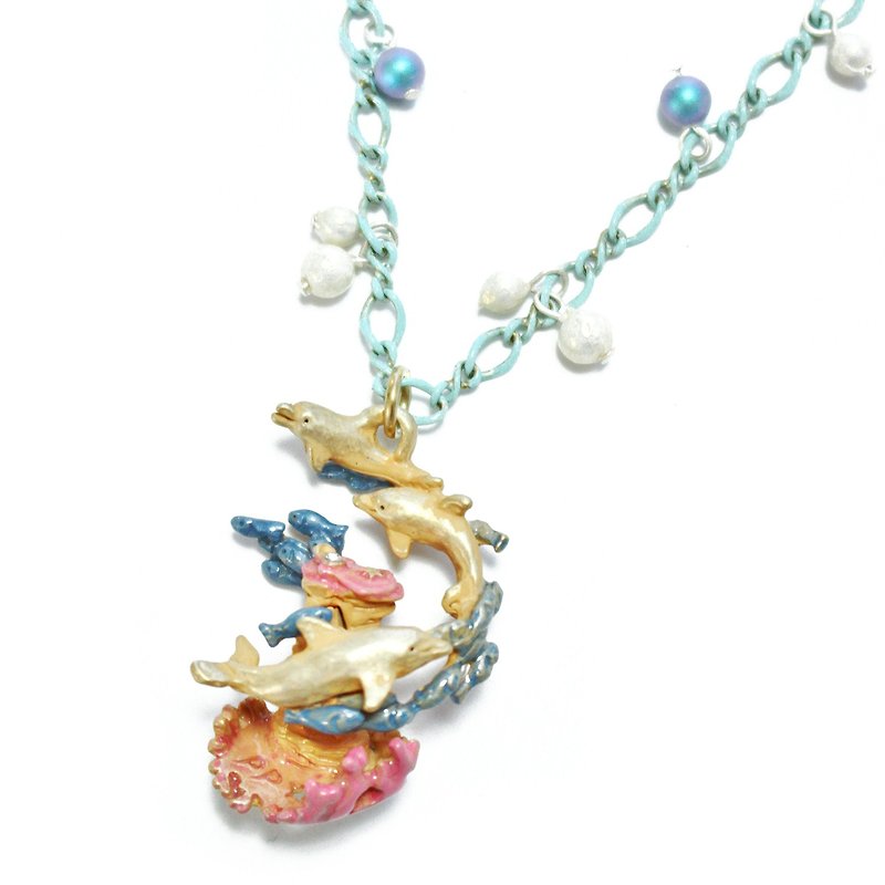 Ocean Blue / Necklace NE 389 - Necklaces - Other Metals Multicolor