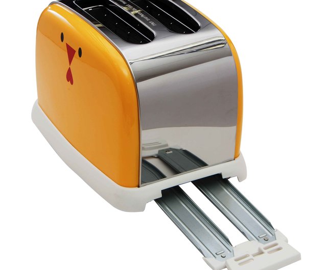 2 Slice 800W Stainless Steel Bread Oven Toaster - Yellow