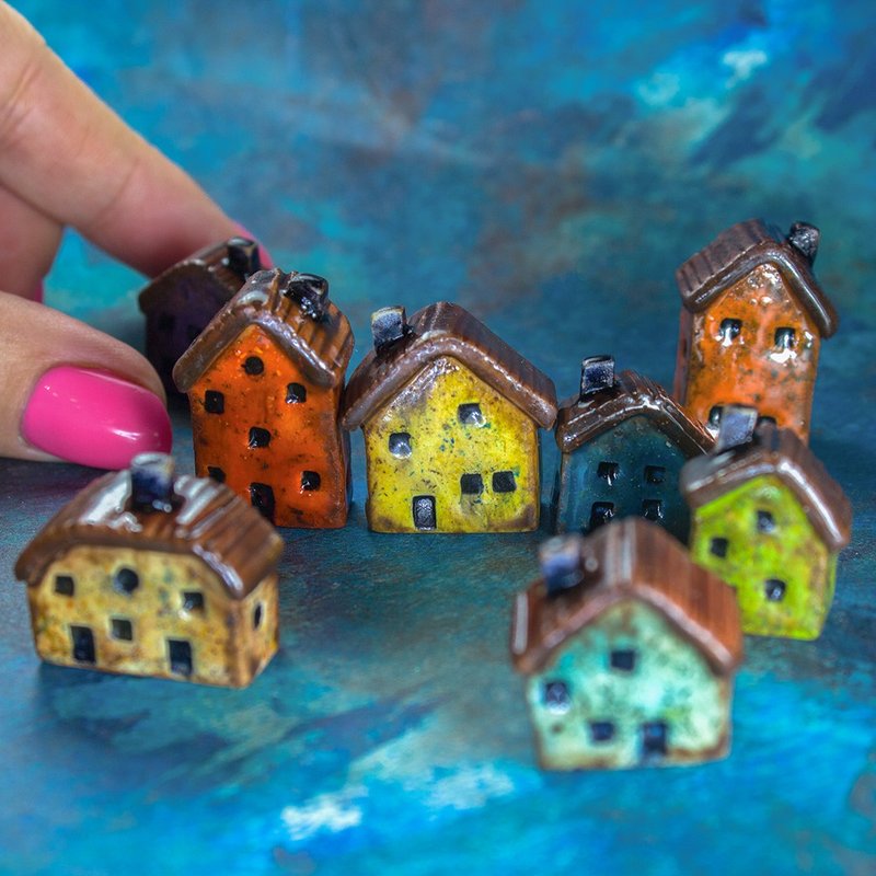 TUTORIAL Miniature faux ceramic houses with polymer clay | PDF + video - 手工藝教學/工具書 - 其他材質 