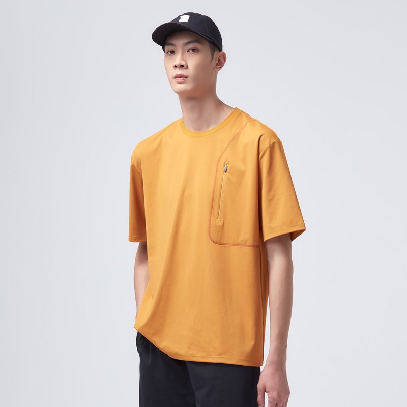 REBOOT Kinetic - Zip Pocket Top - Oak Gold - Men's T-Shirts & Tops - Polyester Orange