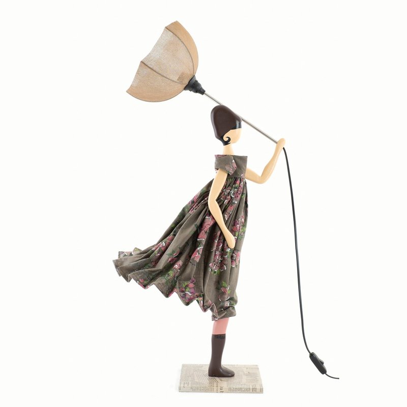 Wind Little Girl Fashionable Lamp Valasia Order Production Handmade