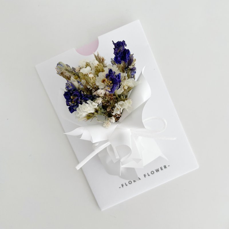 Flora Flower乾燥花卡片-紫白色系 - 乾燥花/永生花 - 植物．花 紫色